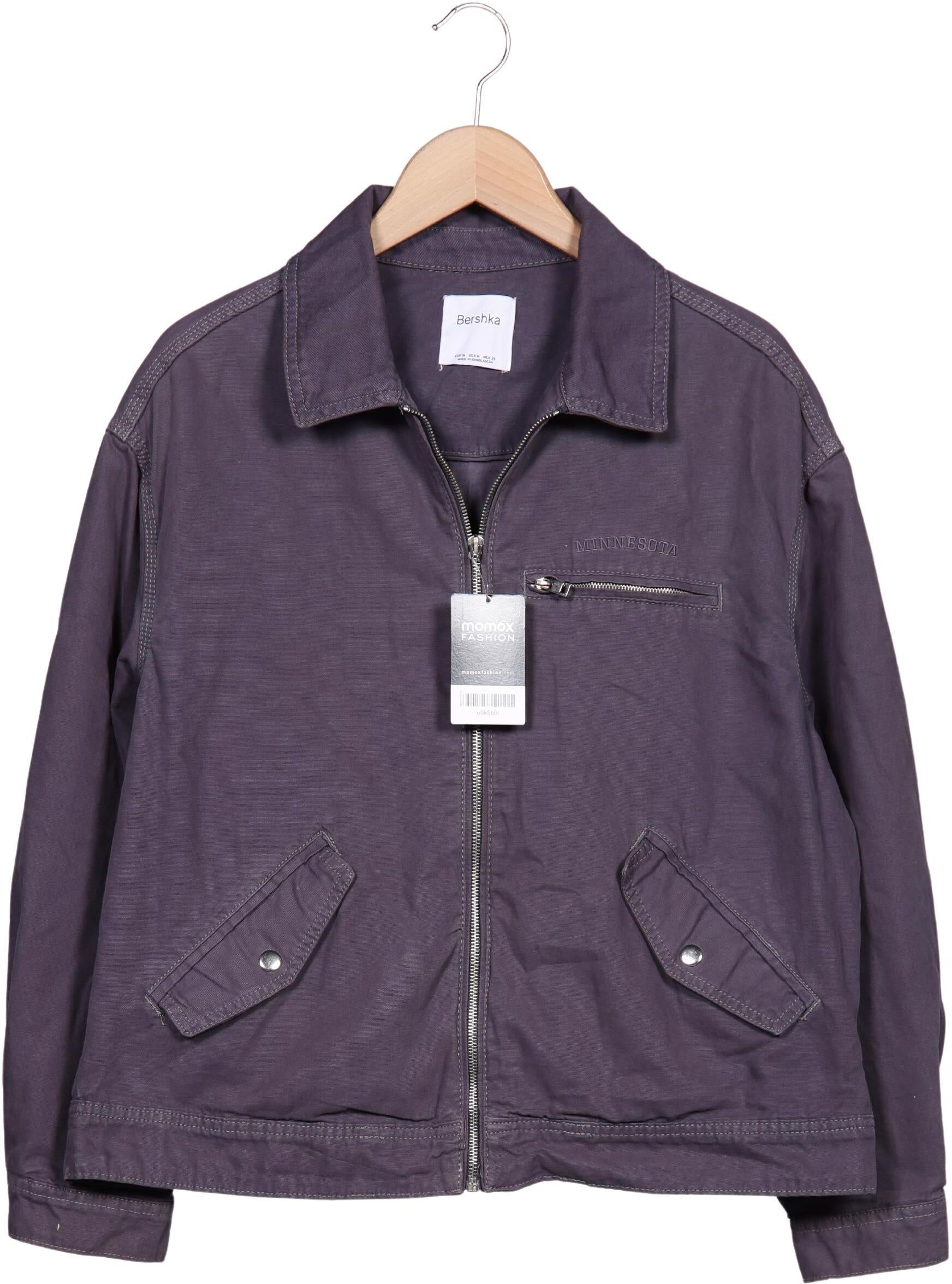 bershka Damen Jacke, Lila, Gr. M, Baumwolle - Second Hand