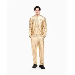 EA7 für Herren. 7M001613_AF21688 Goldener Soccer-Trainingsanzug (L), Lässig, Polyester, Langarm