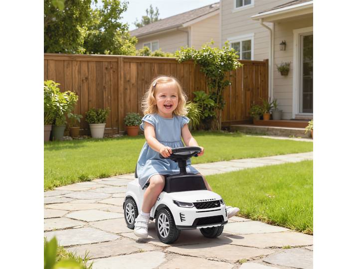 AIYAPLAY Voiture Porteur Land Rover Coffre Sons Blanc