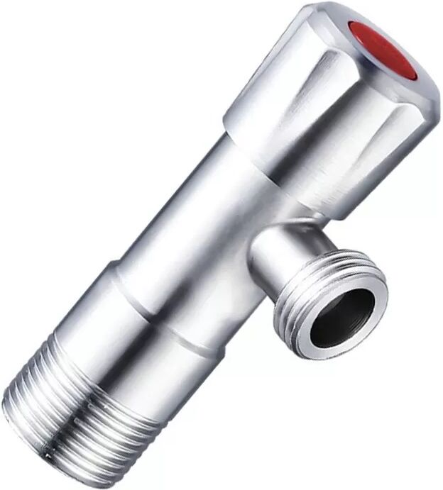 INF 304 Edelstahl Dreiwegeventil mit Großem Durchfluss - 6/8" Einlass, 1/2" Auslass Eckventil