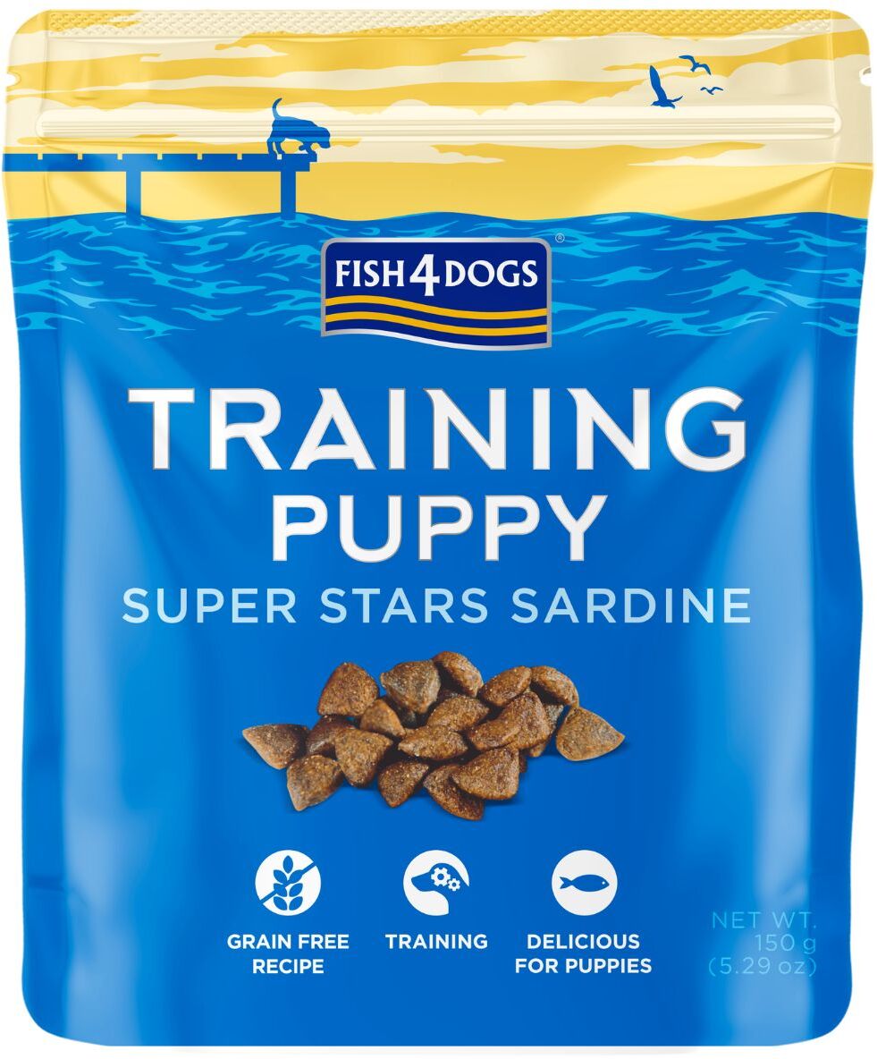 Fish4Dogs Snack Premi per Cuccioli Training Puppy Superstars Sardine 150 g