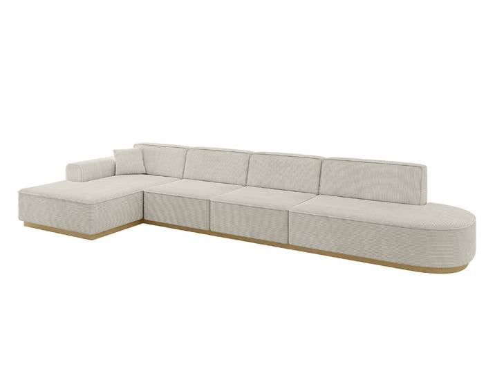 Ecksofa IREA-L3-v2 Cremeweiß - Poso 100