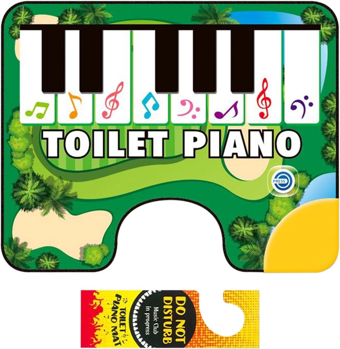 Toilet Piano Mat Muziek Kleed met Anti-slip Basis - 60 x 48 cm
