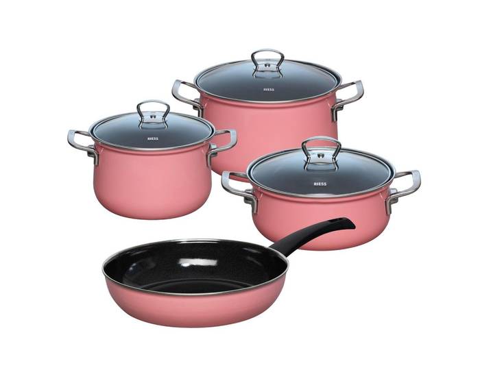 Kochtopfset 4-teilig Pink