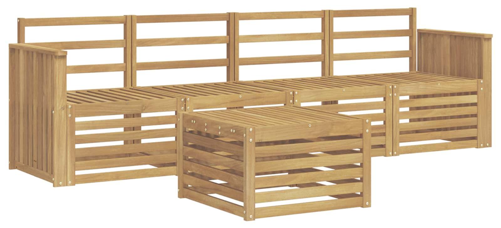 Garnitur aus 5 Outdoor-Sofas, weiß