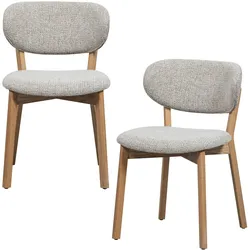 Tchibo - 2 Woood »Udar« Esszimmerstühle - 51x60x82cm - naturfarben -