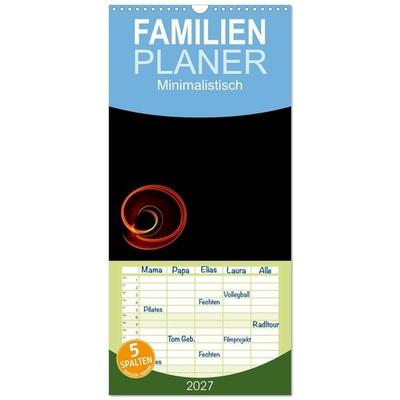 Familienplaner 2027 - Minimalistisch mit 5 Spalten (Wandkalender, 21 x 45 cm) CALVENDO