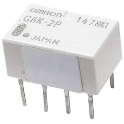 G6K-2P 5V - Subminiaturrelais, 2x UM, 125VAC/60V 1A, 5V