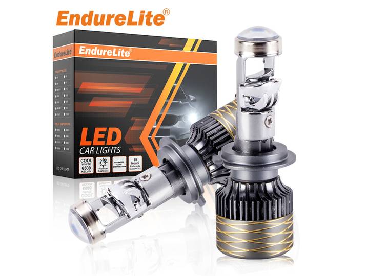 ENdureLite 9005 H7 H4 H11 9006 Ampoules LED pour phares, 20 000 lm, 300 % plus lumineuses, 6000 K blanc froid, ampoules à lentille de projecteur 9005, plus de 50 000 heures, IP68, refroidissement par ventilateur, projecteur de brouillard, lot de 2