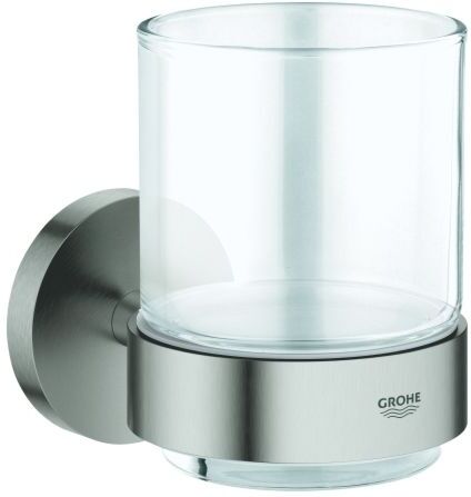 Grohe Essentials Glashalter 40447DC1 verdeckte Befestigung, supersteel