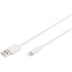 Digitus Handy, iPad/iPhone/iPod, Computer, Notebook Ladekabel [1x USB-A - 1x Lightning] 2 m USB-A, Apple Lightning DB-600106-020-W
