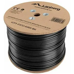 Lanberg LCF5-21CU-0305-BK Netzwerkkabel 305 m Cat5e F/UTP (FTP) Schwarz (F/UTP, CAT5e, 305 m), Netzwerkkabel