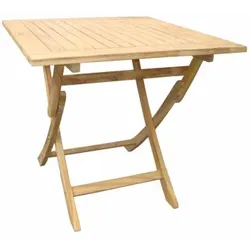 Zebra Poker Tisch 80x80x74cm aus Teakholz klappbar