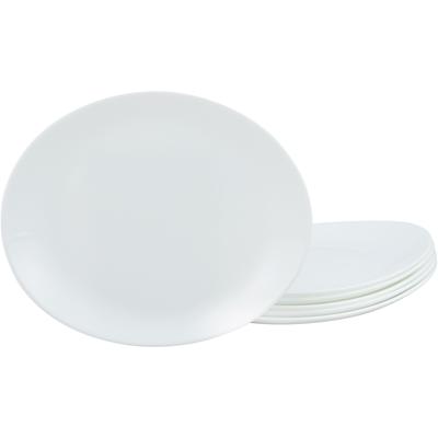 Steakteller LUMINARC "Essteller Italien Party", weiß, Ø:30cm, Glas, Speiseteller, Teller Set für 6 Personen, weiß, extra resistent, Opalglas