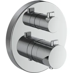 LAUFEN MEDA 2-Griff Bademischer, Thermostat, Unterputz, für Simibox, integrierte Sichericherungskombination, chrom, HF506687100000