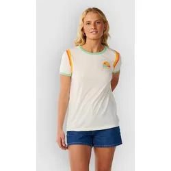 Rip Curl Line Up Ringer Standard T-Shirt bone Gr. XXS