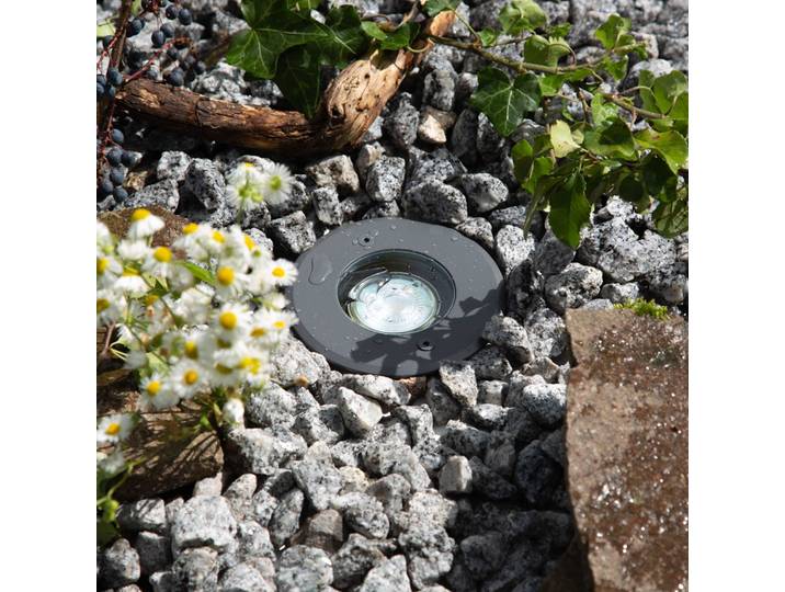 EVN Talpa Bodeneinbauleuchteleuchte schwenkbar, rund Talpa, dimmbar, schwarz, Aluminium, Einbauleuchte