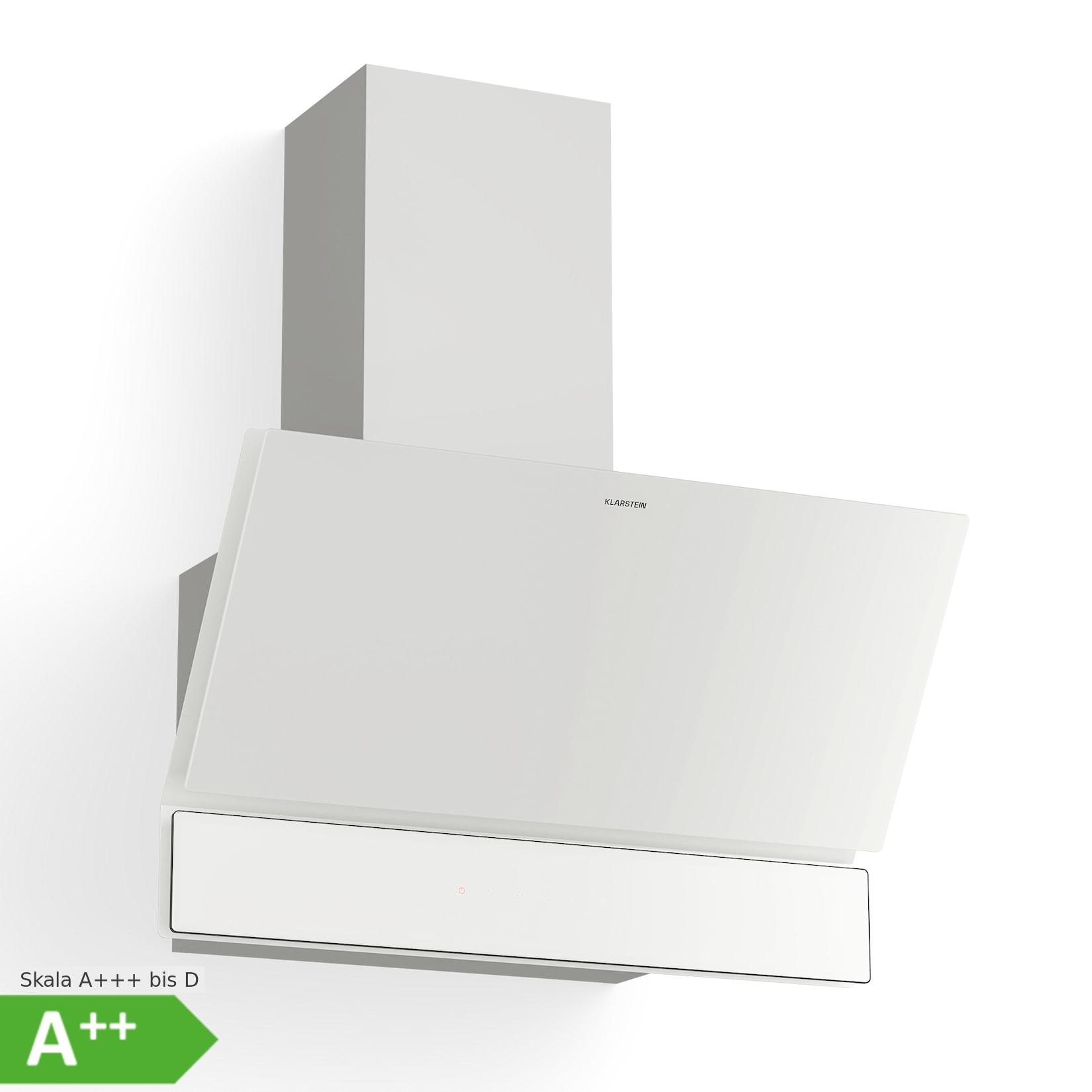 Velaire Dunstabzugshaube Edel, minimalistisch, kraftvoll Energieklasse A++ 820 m³/h 60 cm Weiß