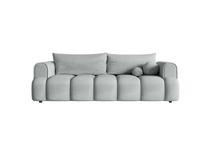 Dreisitziges Sofa Dandelino mit Schlafunktion, hellgrauer