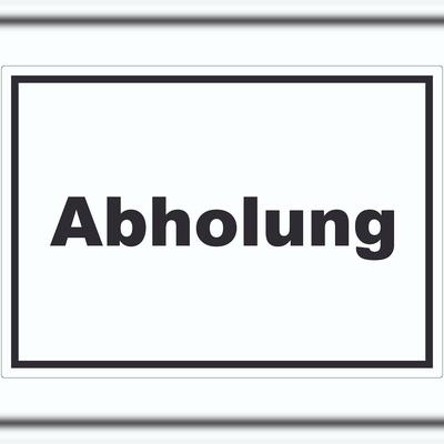 HB-Druck Abholung Aufkleber mit Text Post waagerecht A2 (420x594mm)