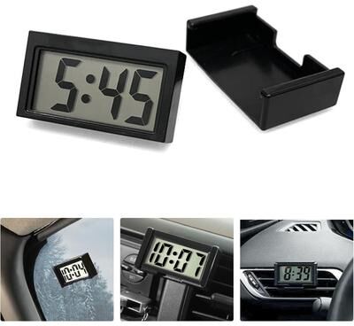 Perfect Picks Market Mini Car Dashboard Clock With LCD Time & Day Display For Cars, Trucks & Desks Mini Car Dashboard Clock With LCD Time & Day Display For Cars, Trucks & Desks