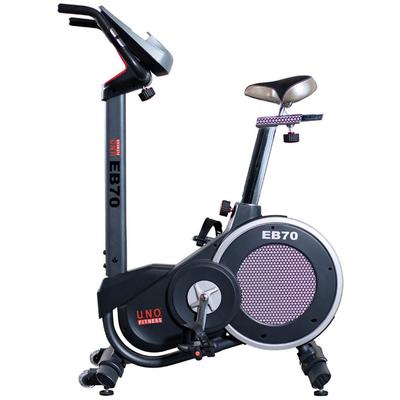 Ergometer U.N.O. FITNESS "EB 70", silber (schwarz, silberfarben), HeimtrainerB:62cm H:140cm L:112cm, 150 kg max. Benutzergewicht, Fahrrad, 32 Widerstandsstufen, B:62cm H:140cm L:112cm