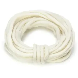 Wollkordel mit Drahtkern, wollweiß, ca. 8 mm Ø, 2 m