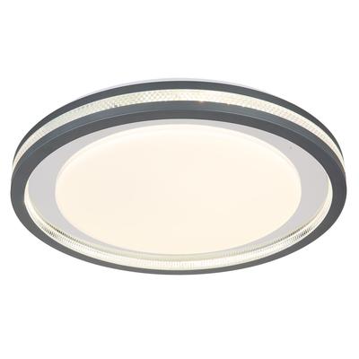 GLOBO LIGHTING LED Deckenleuchte "TERPSA", grau (weiß), 1 Stk., Leuchten, Deckenlampe/rund/Wohnzimmer/Schlafzimmer/elegant, LED Deckenleuchte