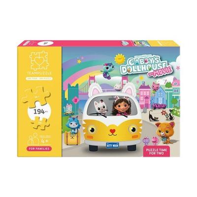 TEAMPUZZLE – Gabby´s Dollhouse: The Movie – 194 Teile – Kinderpuzzle mit großen & kleinen Teilen