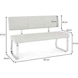 Idimex, Sitzbank, Vilas (136 cm)