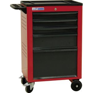 ADB Werkzeugwagen Basic, 21003, rot, 5 Schubladen