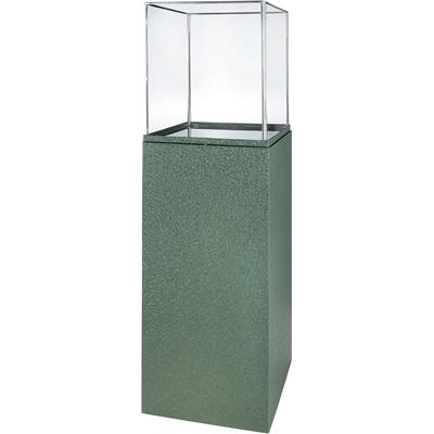 Windlicht GILDE "Windlicht viereckig Oleo grün", grün, B:27cm H:93cm T:27cm, Eisen, Kerzenhalter, Windlicht, Deko Windlicht modern eckig Glaszylinder Henkel stilvoll