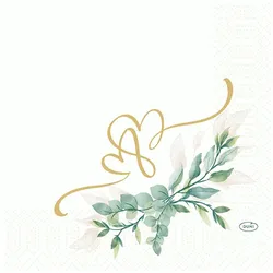 DUNI GmbH DUNI Zelltuch Serviette 33x33 cm 1/4F. Love Hearts