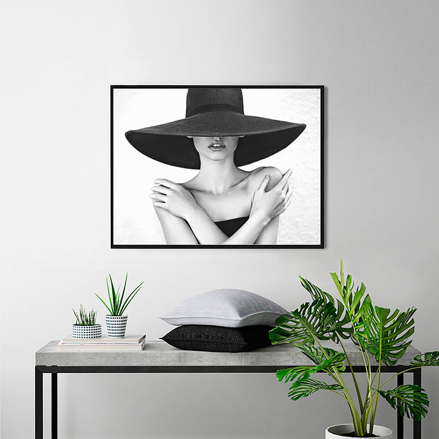 home24 Big Black Hat Lijst - Beukenhout - 82 x 62 cm