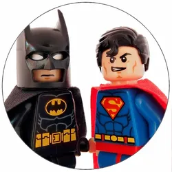 Essbares Papier – LEGO Batman und Superman, 19,5 cm