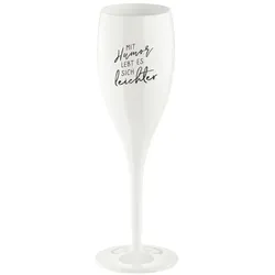 Koziol Sektglas Cheers - Mit Humor Kunststoff Weiß