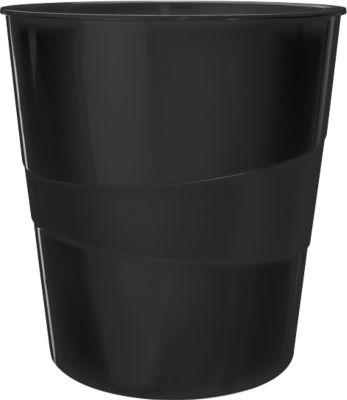 Leitz® Papierkorb Recycle, Volumen 15 l, stapelbar, & zu 100% recycelbar, schwarz