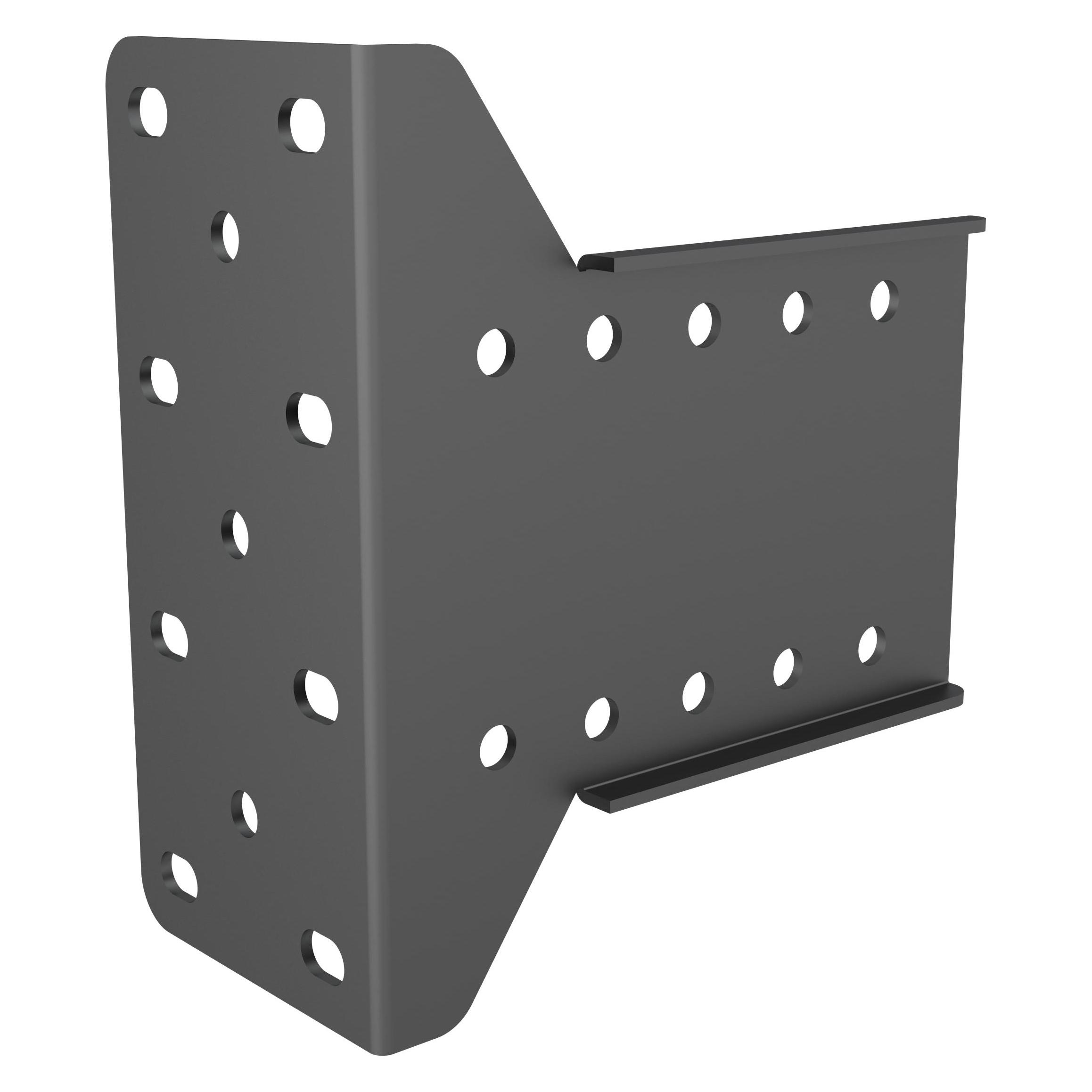 Multibrackets Winkelplatte, schwarz zu Pro System, Stahl (7338)