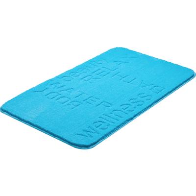 Badematte LINEA DUE "Feeling", blau, H:18mm, Polyester, Badematten, Badematte