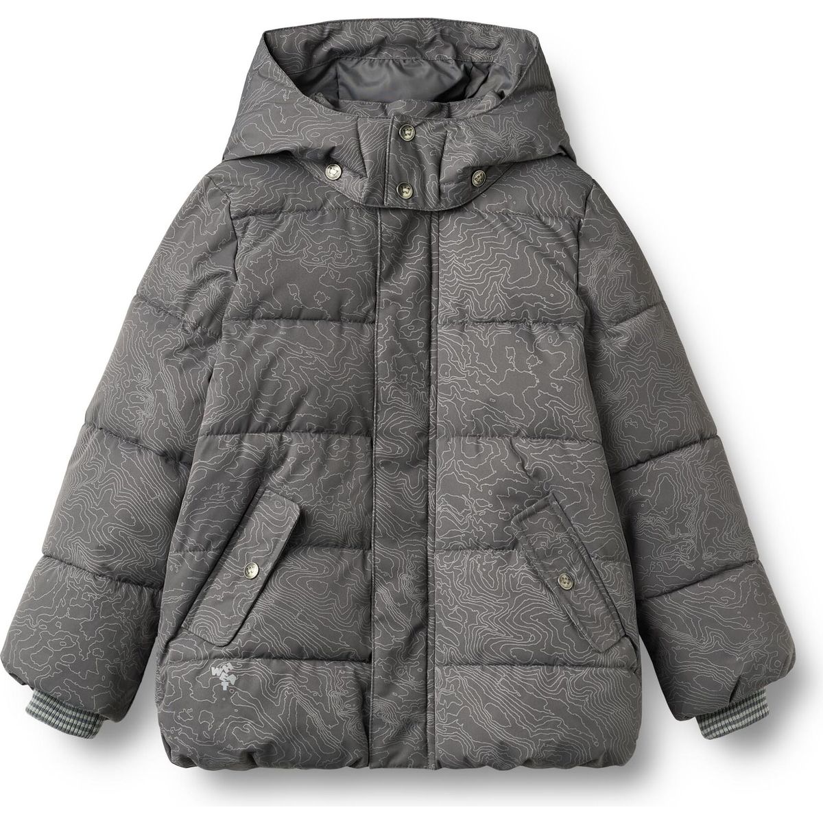Wheat Puffer Jacket Gael dark reflective map (9872) 104 7228-913R GRS-9872-104/4y