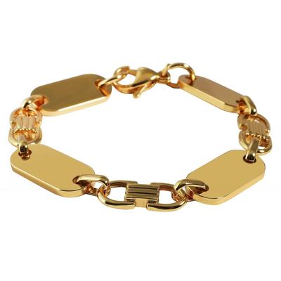 Edelstahlarmband ADELIA´S "Unisex Armband aus Edelstahl" Gr. 19, gold, Armbänder, Herren, 19, Edelstahl, Edelstahlarmband