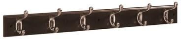 National Hardware 27 in. L Satin Nickel Wood Hook Rack 1 pk