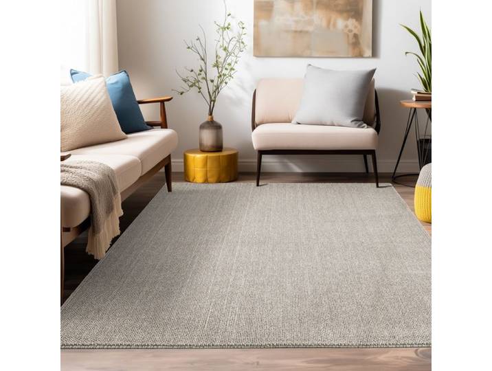 Teppium Tapis de Salon en Brun 280x370 cm tapis à boucles mélangées uni moderne tapis décoratif facile d'entretien doux