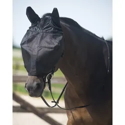QHP Reit Fliegenschutzmaske mit Ohren Schwarz, QHP_19_Gr.: Pony