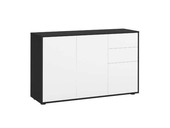 Sideboard GIDEON 117 x 72 cm weiss/schwarz