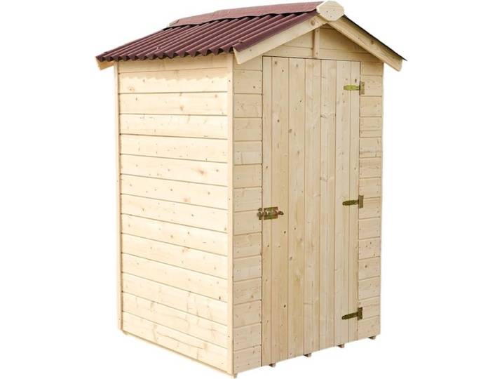 Abri Eden Double Pente – Épicéa Massif 16 mm – Plaques Ondulées Bitumées – Avec Plancher