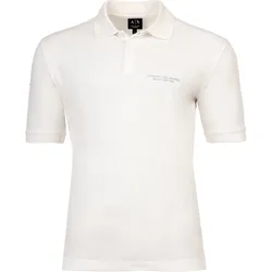 A|X ARMANI EXCHANGE Herren Poloshirt - Knopfleiste, Logo, Pique, Baumwolle Weiß / XL