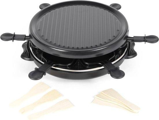 Giles & Posner Raclette Set met Tafelgrill en 6 Pannetjes - Zwart