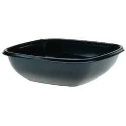 300x Salatschale, RPET, schwarz, quadratisch, 1000ml