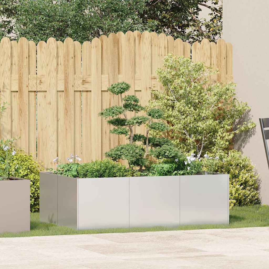 vidaXL Jardinière 120x80x40 cm acier inoxydable